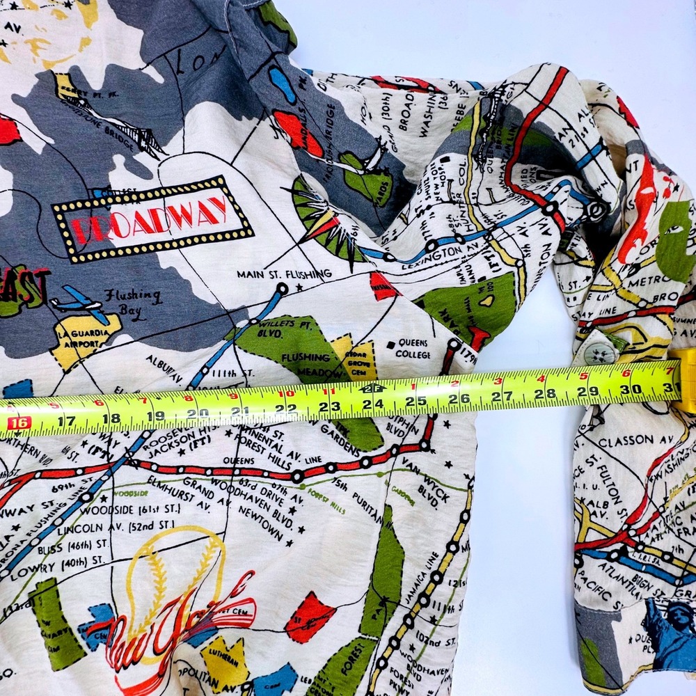 John Mark NYC Subway Map Print Tunic Shirt Womens 3X Multicolor Long Sleeve - Picture 9 of 11